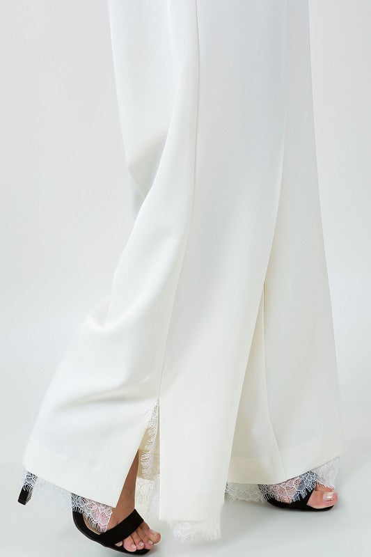 Lace Trimmed Trousers