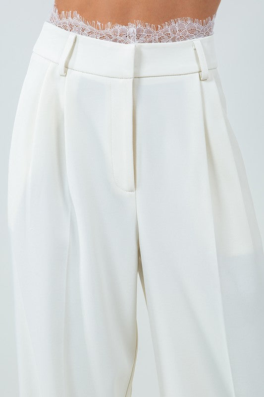 Lace Trimmed Trousers